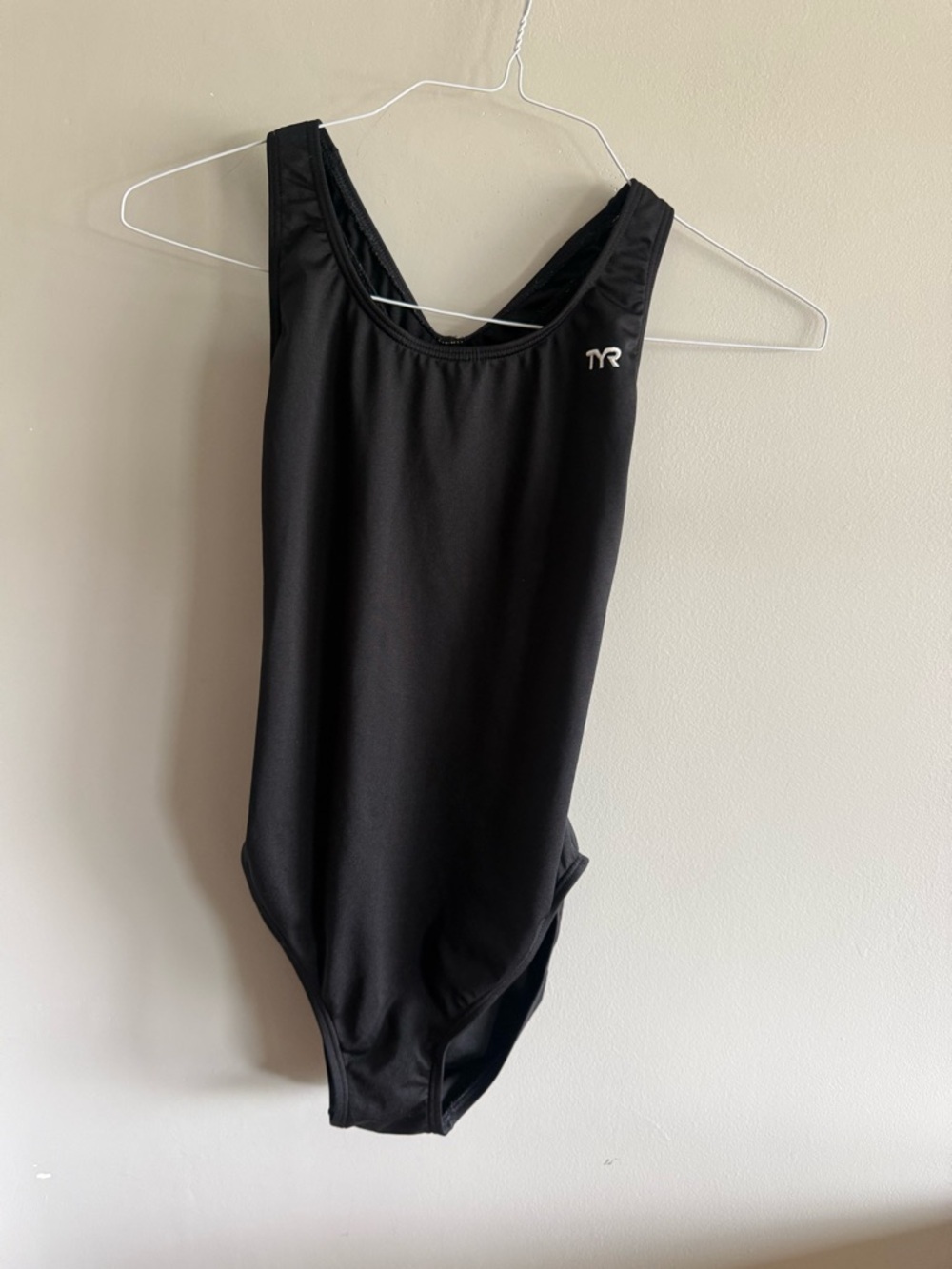 TYR Black One Piece Swimsuit Size 38 Athletic Racerback Training Suit